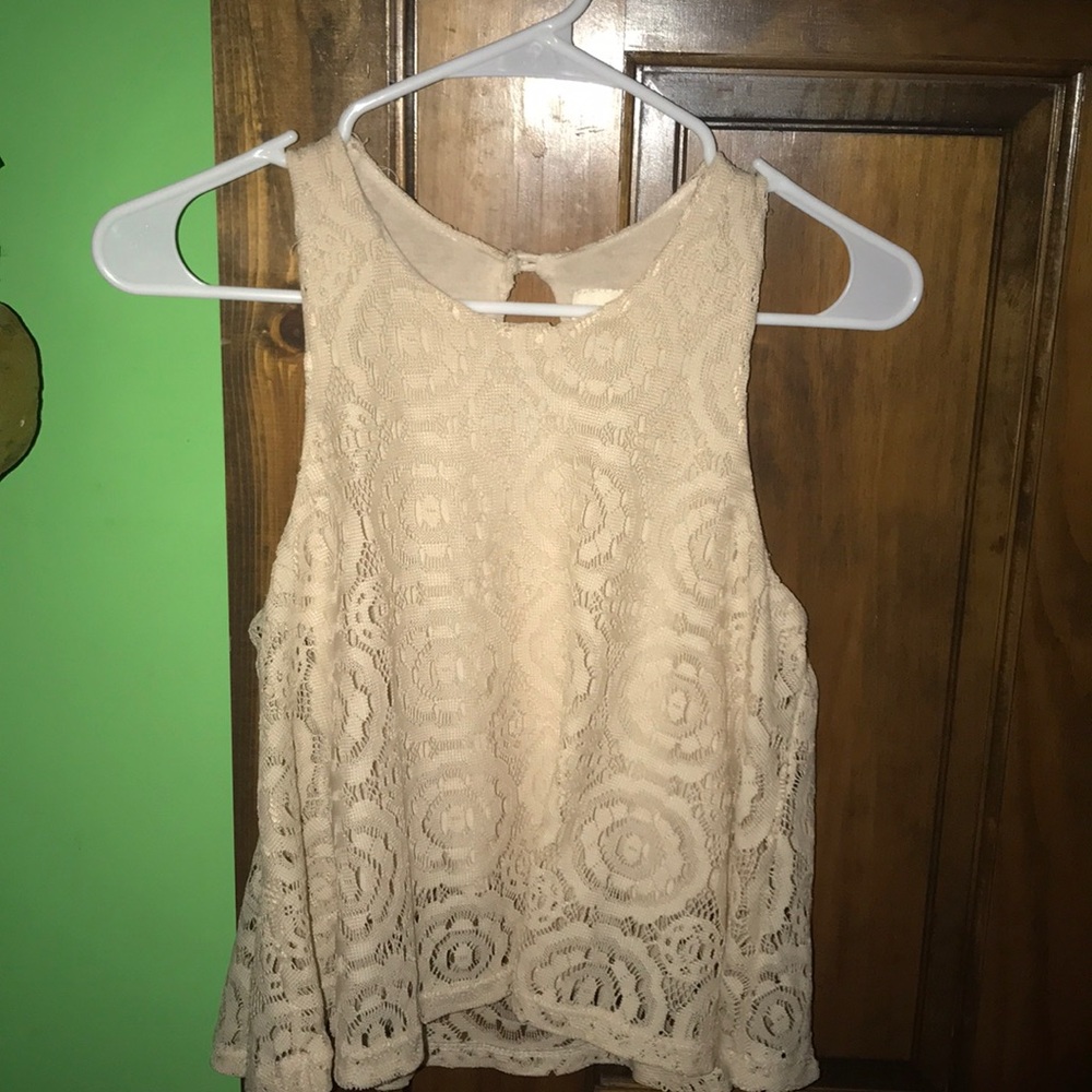 laced tank top/crop top